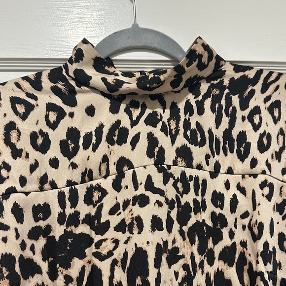 Zara Animal Print Long Sleeve Dress - Picture 3 of 5
